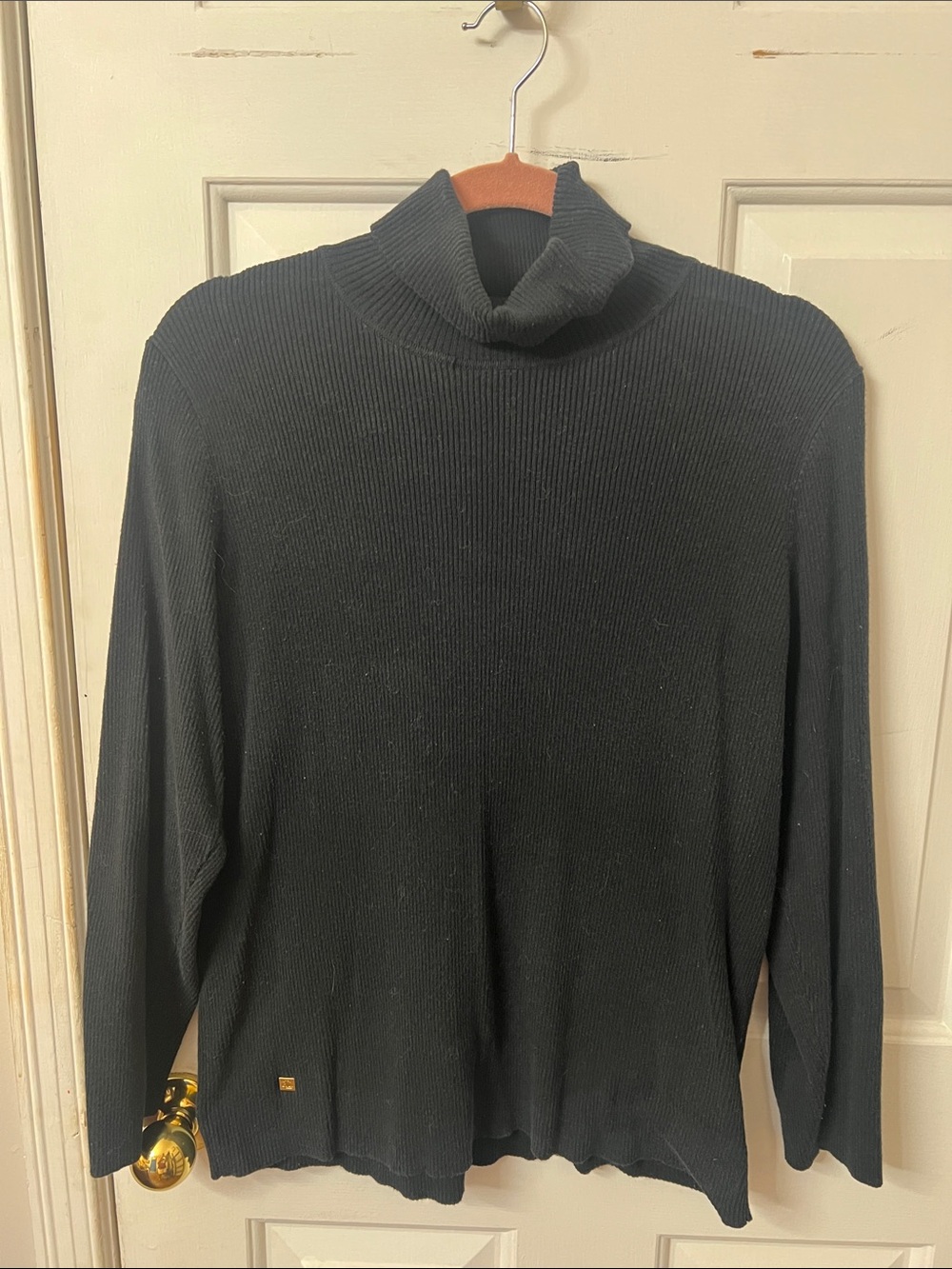 Ralph Lauren Men’s Black Ribbed Turtleneck Sweater